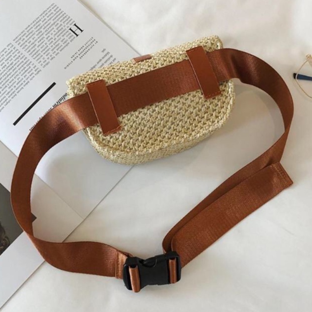 Woven Boho Sea Grass Fanny Pack - Picture 11 of 12